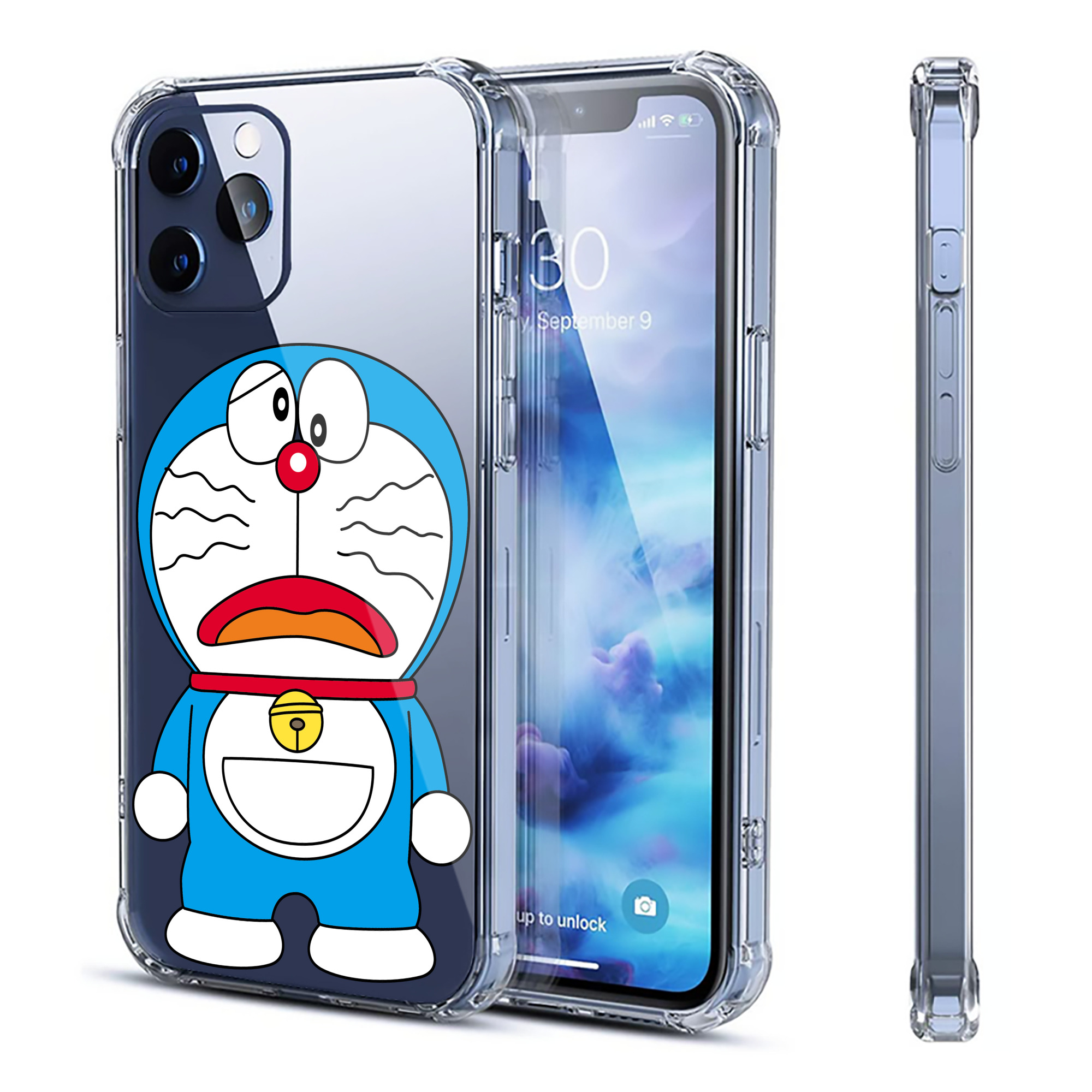（画像用） ドラえもん Doraemon 【iPhone 12シリーズ対応】透明スマホケース（クリアソフトケース）